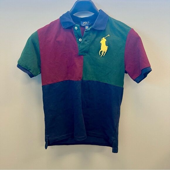 Polo by Ralph Lauren Kids Colorblock Polo Shirt, Large, authenticated. - Picture 1 of 6